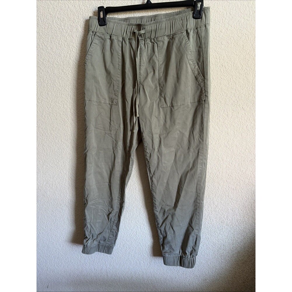 Buffalo David Bitton Jogger Green Pants Women M Soft Stretch Army Grunge Rock